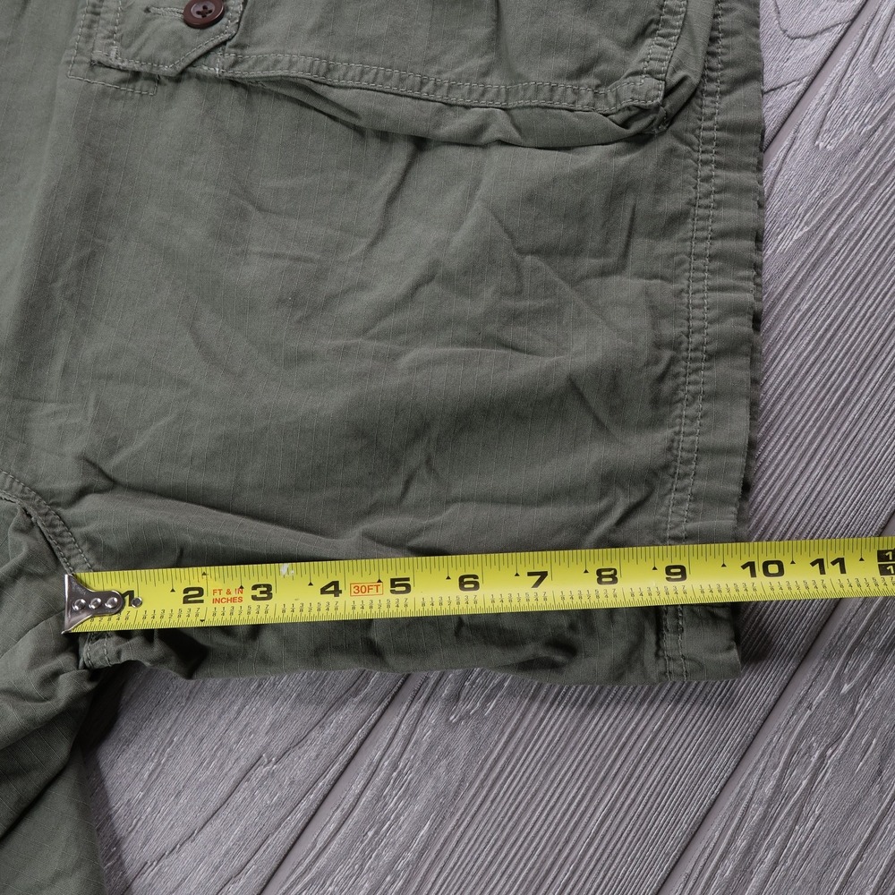 NEW J Crew Shorts Mens 33 Green Military Baggy Cargo Paratrooper Flight Wideleg - Picture 6 of 6